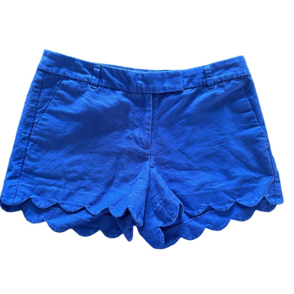 J. Crew Pants - J. Crew Royal Blue Scalloped Shorts, Size 6